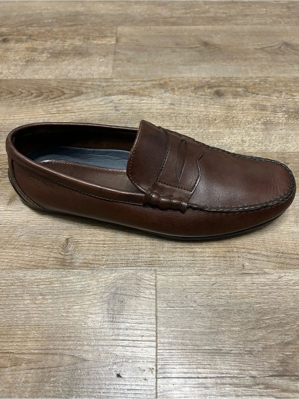 Sebago Men Size 9 M Brown Leather Slip On Penny Loafers Shoes
